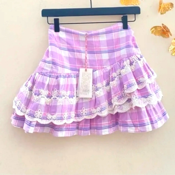 **SOLD** LOVESHACKFANCY Como Skirt NWD - Lavender/Pink - Size 8 - Picture 11 of 16